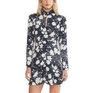 Aritzia Brand Wilfred ‘Lola’ Navy and White Floral Long Sleeve Mini Dress
